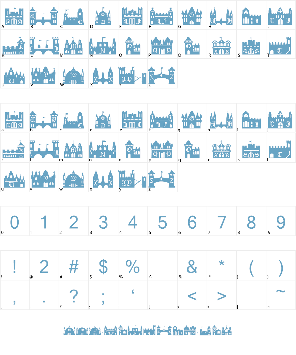 101! CastleZ Font Character
